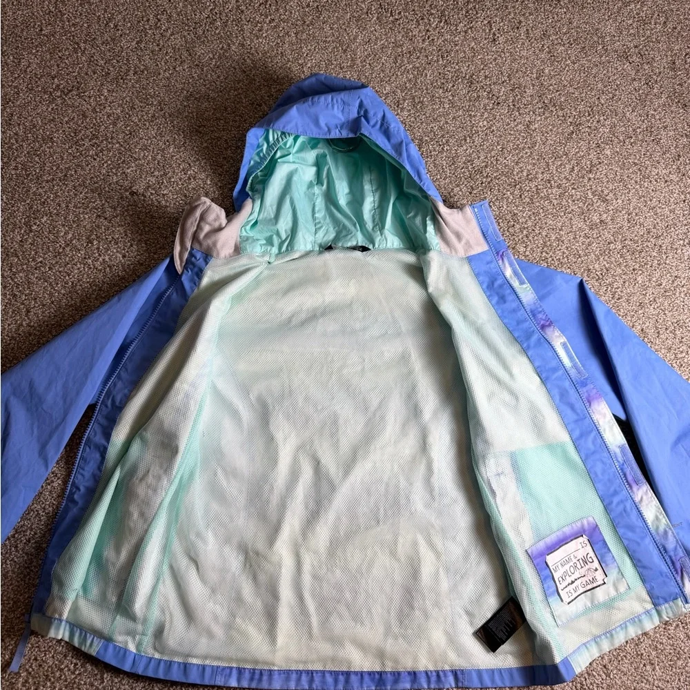 The North Face Mint-Blue Girls'‎ Hooded Windbreaker